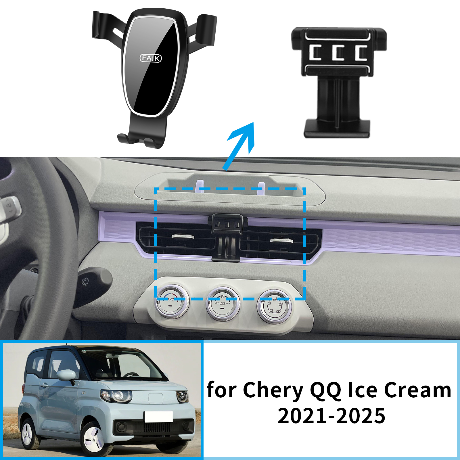 Qq Phone Accessories - GPS braketi araba cep telefonu tutucu