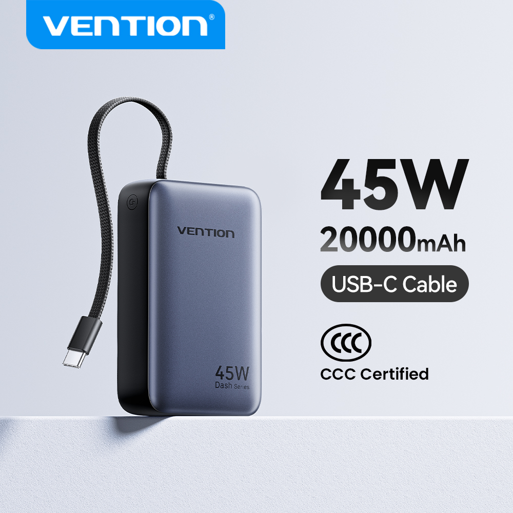 Portable Charger 20000Mah - Vention CCC 45W 20000mAh güç bankası