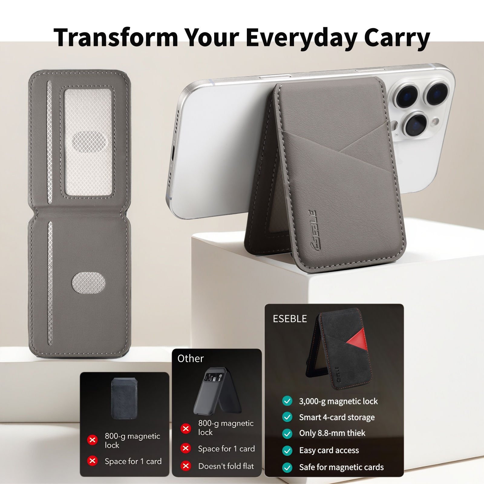 Phone Accessories Business - Premium PU Deri MagSafe Manyetik Telefon