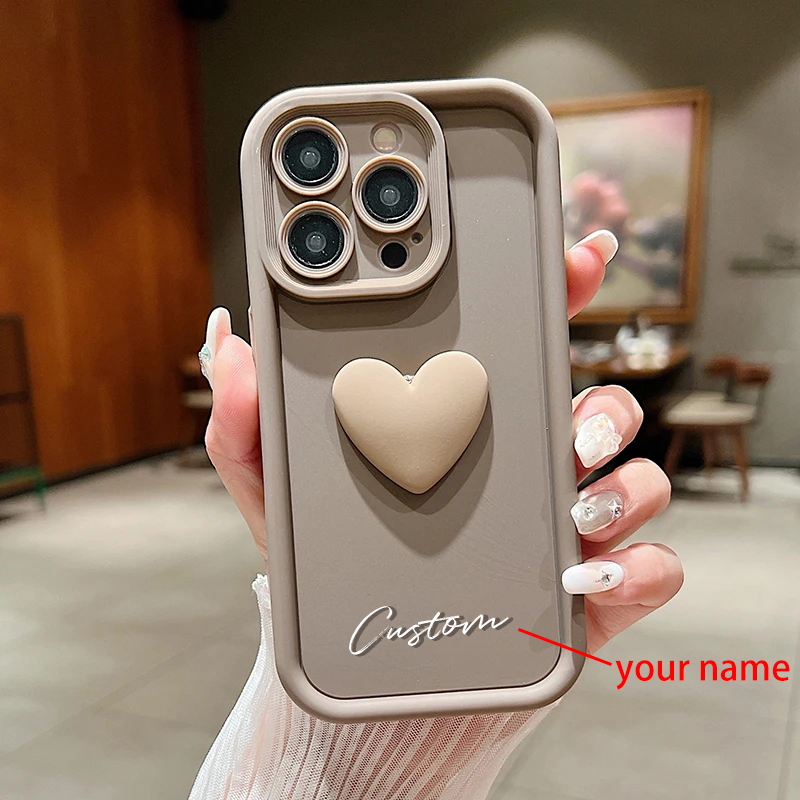 Phone Accessories Names - Kişiye Özel İsimli Sevimli Kalp Desenli