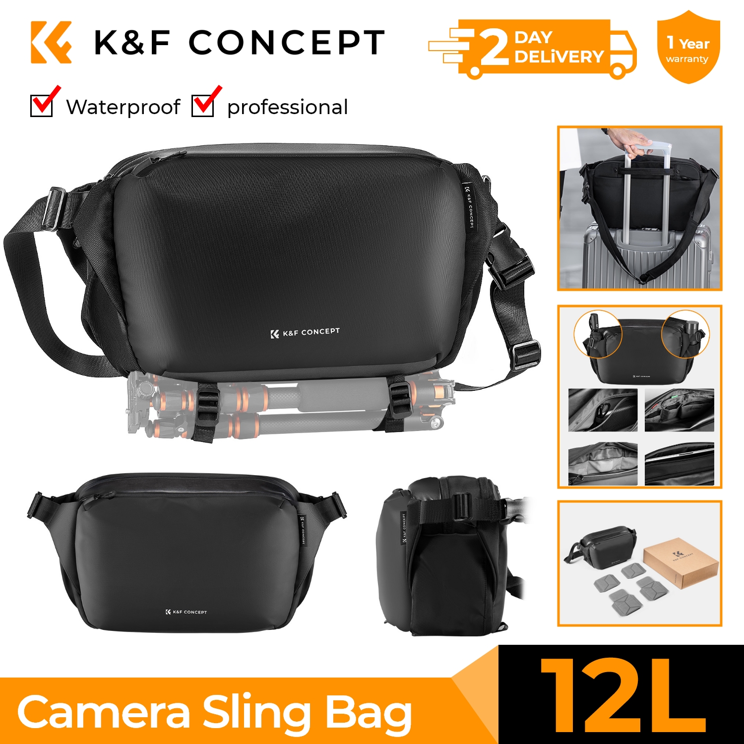 Phone Accessories For Photography - K&F CONCEPT 12L/10L Kamera askılı çanta