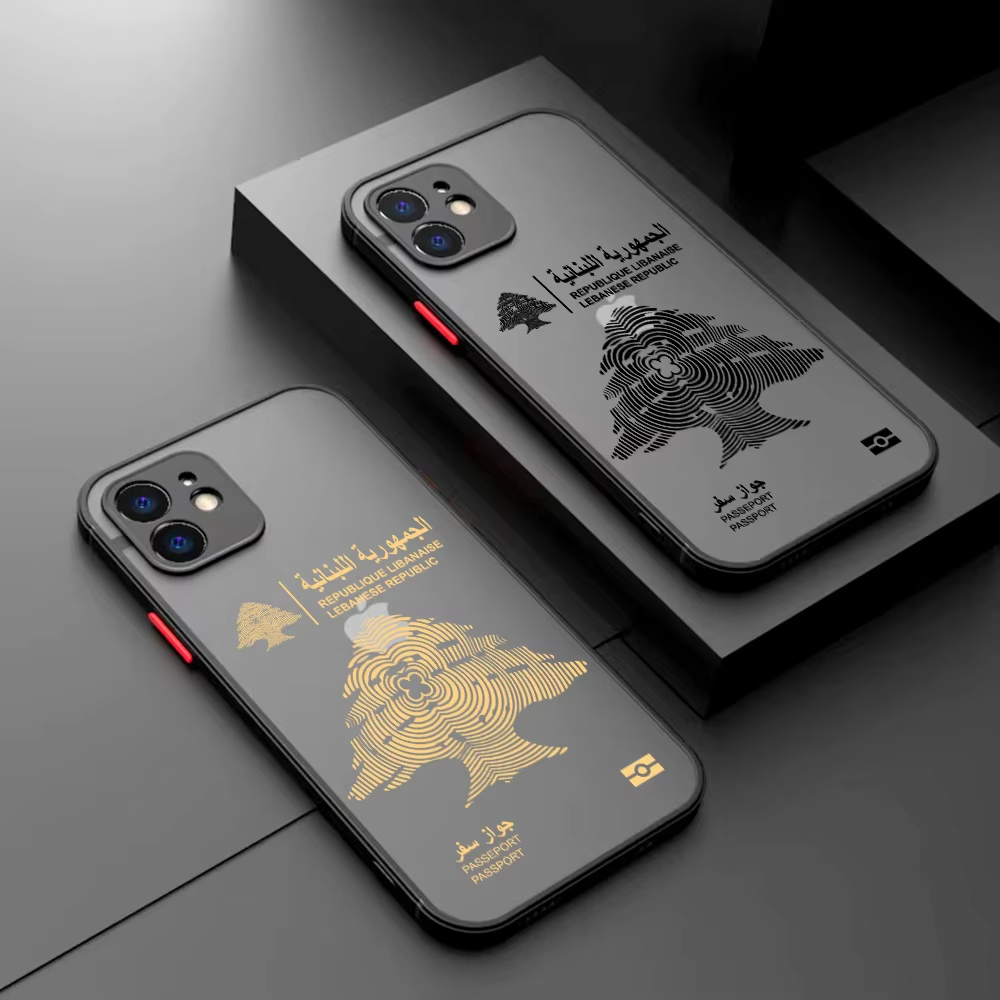 Phone Accessories Lebanon - Mat Şeffaf Telefon Kılıfı Lübnan Pasaportu