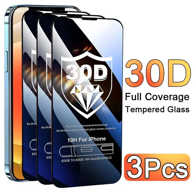 Phone Accessories Business - 3'lü Cam Koruyucu Telefon Kılıfı iPhone