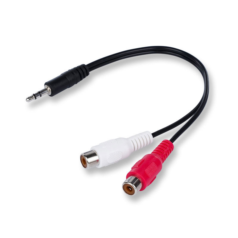 Earphone Splitter Jack - 3.5 Jack erkek 2RCA 2AV kadın