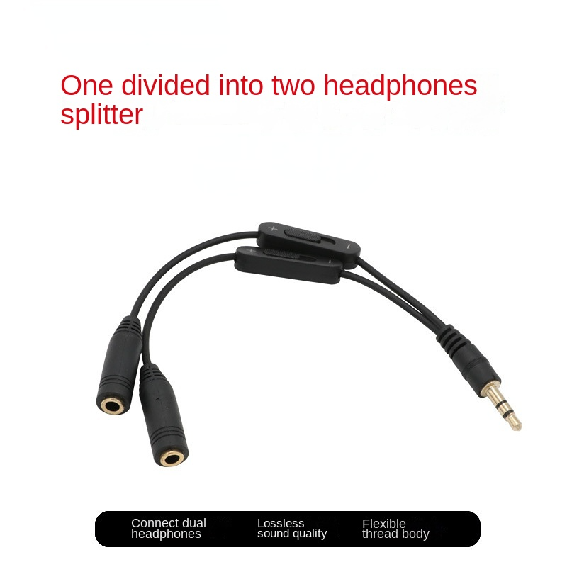 Earphone Splitter Jack - 3.5 Jack Splitter erkek 2 kadın