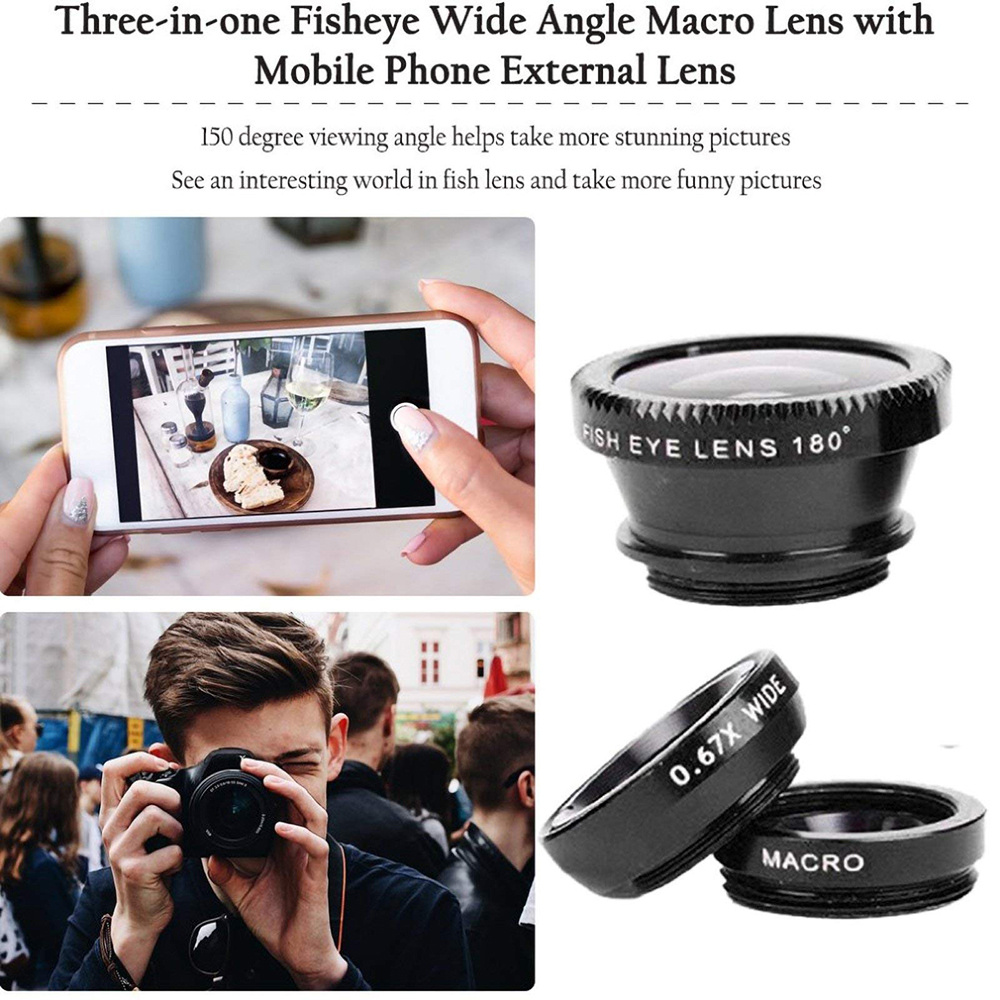 Evrensel 3'ü 1 Arada Balık Göz - Lens Camera Clip incelemesi ve fiyatı