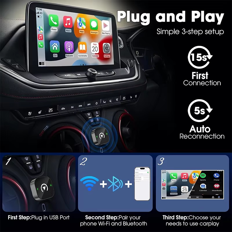 2'si 1 arada Kablosuz CarPlay  - Phone Accessories Business incelemesi ve fiyatı