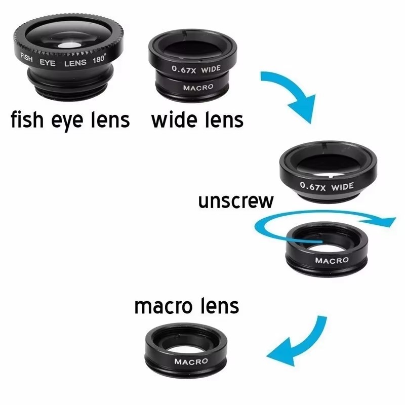 3'ü 1 Arada Balık Gözü Telefon - Lens Camera Clip incelemesi ve fiyatı