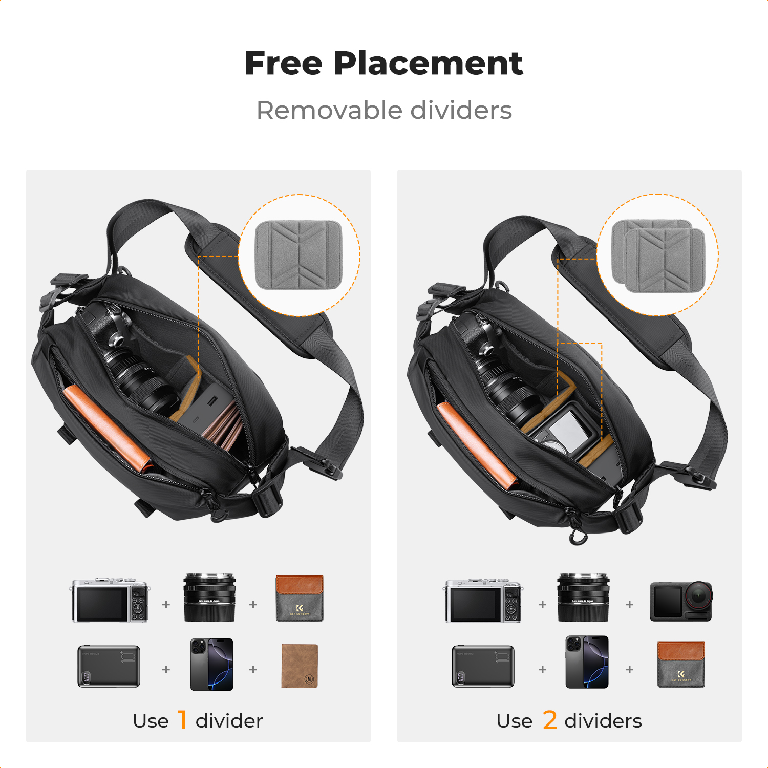 K&F CONCEPT 4L Kamera askılı ç - Phone Accessories For Photography incelemesi ve fiyatı
