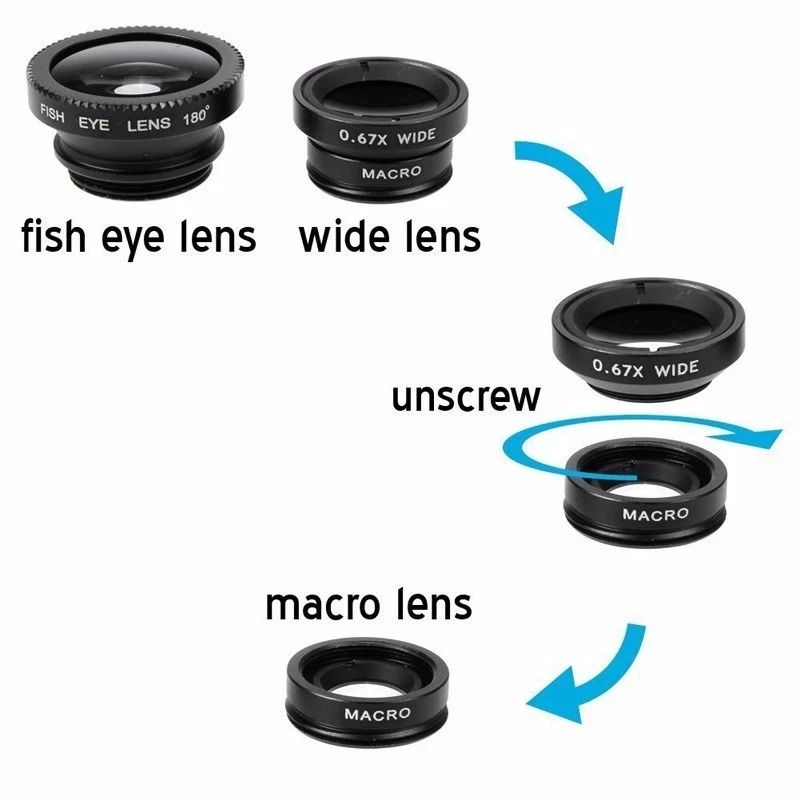 iPhone Xiaomi Redmi için 3'ü 1 - Lens Camera Clip incelemesi ve fiyatı